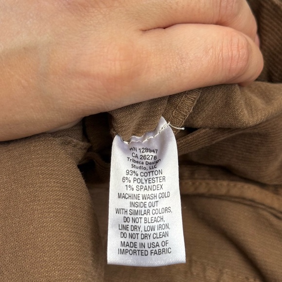 Nili Lotan Shon Corduroy Barrel Leg Pants Dark Brown Size 2 - Picture 4 of 5